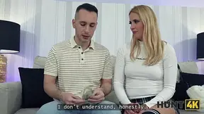 Hot blonde euro goddess shows off her natural jugs in a kinky pickup situation