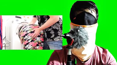 Fucking my Hot Milf Maid naked in washing Machine. Reaction Video.