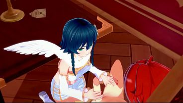 Genshin Impact Yaoi - Diluc x Venti Handjob - Sissy crossdress Japanese Asian Manga Anime Game Porn
