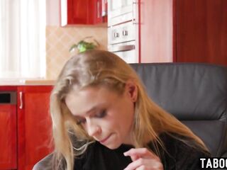 Cute blondie analyzed by her depraved large cocked roommate