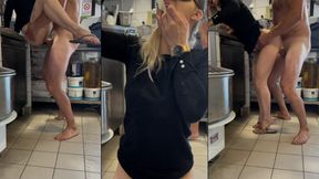 Raw, reckless sex in a pizzeria stockroom with a stranger's pounding cock&#x1F346;