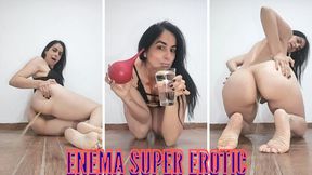 Watery enema and super erotic rectal wash