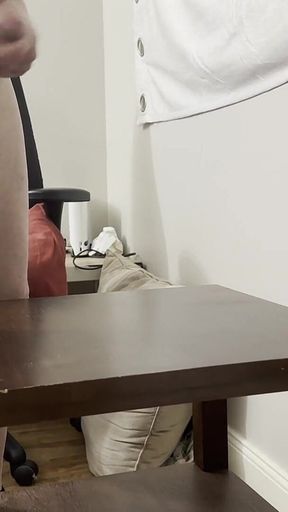 Man Cums on Table and Teen Step Daughter Rubs Her Pussy in It