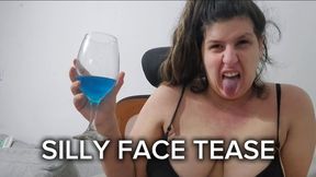 Crazy Facial Expressions After Drinking Strange Blue Liquid – Silly Face Tease and Wild Eye Play
