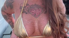 Sexy Smoking 9 Gold Bikini