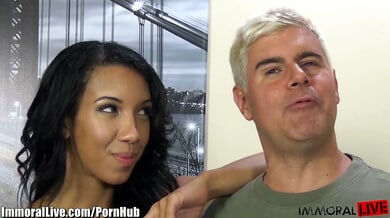 Muscular ebony beauty Sophia Fiore takes a huge black cock at the gym
