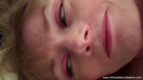 Horny blonde lady gets fucked and sucks cock in POV
