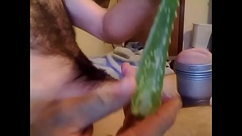 Aloe vera lubed flesh light makes my cock shoot a load