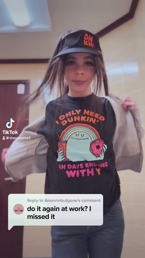 Dunkin donuts in background