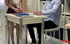 Nicole and alex, nerd fucked a sweet classmate. lots of cum in a tight pussy.