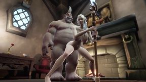 white hair witch has takes ogre dick - warcraft parody
