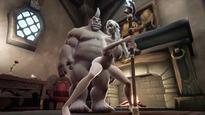 white hair witch has takes ogre dick - warcraft parody