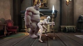 white hair witch has takes ogre dick - warcraft parody