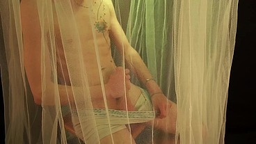 A wank in the photo studio