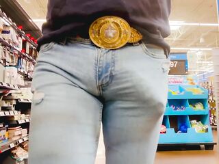 Schlongs In The Wild S3:E3 - Large Dong Cowboy Walking the Aisles in Skin Taut Jeans - Public Exhibitionist POV