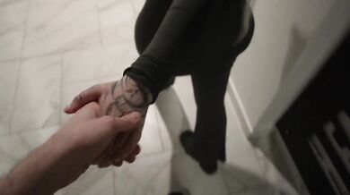 Stranger in the elevator deepthroated my big dick then got fucked raw