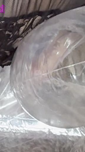 Key moment from "Watch a man creampie a clear transparent doll - Missionary - close up slow motion"