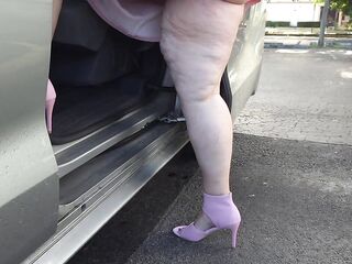 Corpulent booty chunky white big beautiful woman doctor step in car and caught by stranger in public masturbation - Pornhub