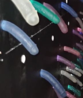 The Multicolored Dildo🌈Wall at the SEXSHOP&bull;CiN&Eacute; L'ANNEXE DU SEXODROME PariS⁹ VaneSsaBiTCHx