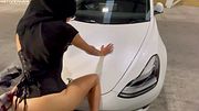 Muslim wife gets fucked in a public parking lot
