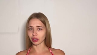 Beautiful Slavic model gives away her twat to a stranger