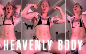Heavenly Body - Ftm Angel Rides Thick Dildo and Masturbates Big Clit - Jaq Quicksilver, Hitachi, Cosplay
