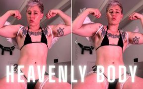 Heavenly Body - Ftm Angel Rides Thick Dildo and Masturbates Big Clit - Jaq Quicksilver, Hitachi, Cosplay