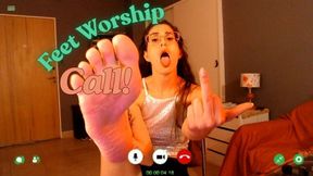Feet worship video call