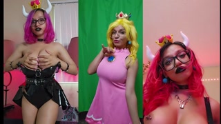 Goddess Rarity cosplays as Peach to give you a JOI