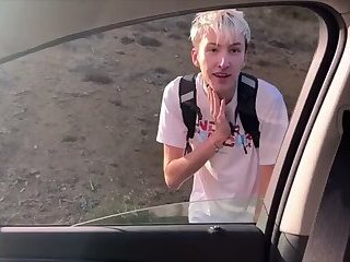 Bi-curiuos with a couple in the car