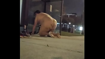 Chub slave naked at bus stop