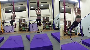 And 'superwoman' on the aerial hoop from that time faeriewillow came to class with me :)