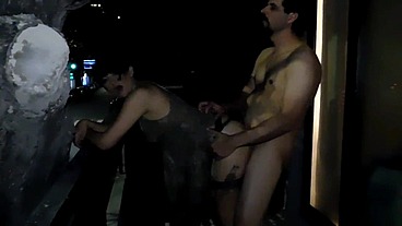 PORNOROCK, FUCKED WHORE ON THE BALCONY