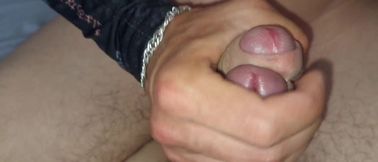 Two Cocks Were Glued Together by the Cum From a Powerful Orgasm, Spurting Hot Streams of Sticky Juice!