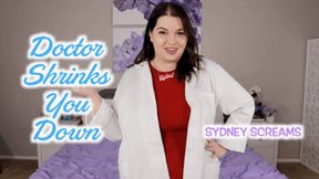 Doctor Shrinks You Down - A shrinking fetish scene featuring: accidental shrinking, horny shrinking, female domination, tiny man, doctor experiment, and size comparison - 720 WMV