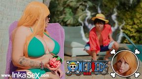 Luffy Nami And Onepiece Nami - Cosplay - Super Busty Nami Gets Fucked By Luffy Within His Crew In Search Of The One Piece