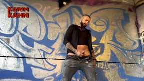 high pressure cumshot after jacking off in public