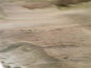 Skinny Guy pissing at a public nude beach