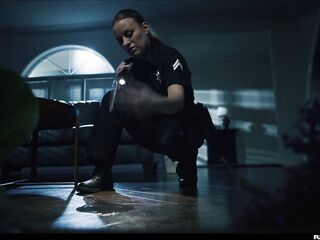 Police Raid Turns into Futanari 3some - Possessed Lesbo Parasited Bang and Trans Transsexual Cumshots