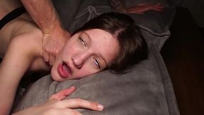 Passionate babe enjoys intense all-night bedroom session