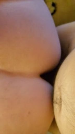 Horny BBW gives daddy head and bends her over