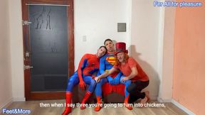 Part 1 Superman ? Spiderman vs The magician with Toy Master