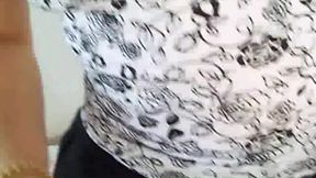 Married woman giving blowjob and taking cum from neighbor in construction