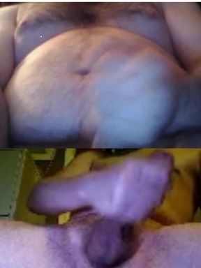Handsome twink jerks it while webcamming