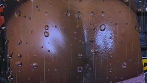 FANTASY - Horny Femboy with Oily Bubble Butt Goons and Slaps His Ass During a Rainy Night.