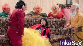 Snow White gets lost in the forest and is fucked by the 7 dwarfs
