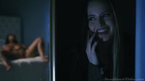 Girls Kissing Girls Midnight Erotic Scene 3 - Blonde Peeping Wifey Scarlett Sage and Tattooed Jessie Lee at SweetHeartVideo