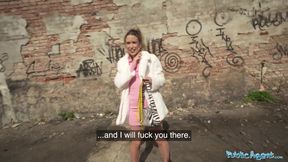 Public Porn She measures his big fat cock in public and then fucks him hard