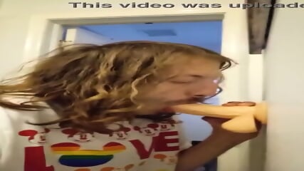 Sucking On My New Dildo Toy  UK