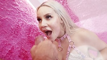 Sexy blonde babe Kylie Page blowjob and facial compilation